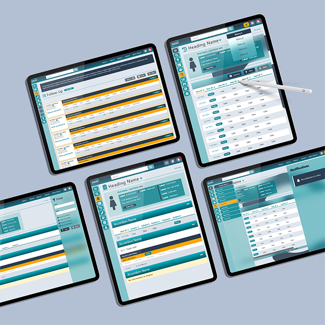 HealthCheck admin interface on iPad in landscape